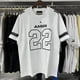 thumbnail image 1 of Hermosa y ligera camiseta de lujo con estampado de letra 22 de AMIRI 2024SS, camiseta informal de manga corta de algodón puro de doble hilo de alta calidad para hombres y mujeres, 1 of 3