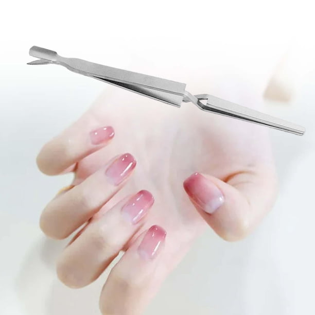 Herramienta para pellizcar uñas, Clip de escultura multifunción Pinzas para forma a uñas falsas Pinza para uñas para puntas de gel acrílico / , Plata Baoblaze Pinza para uñas