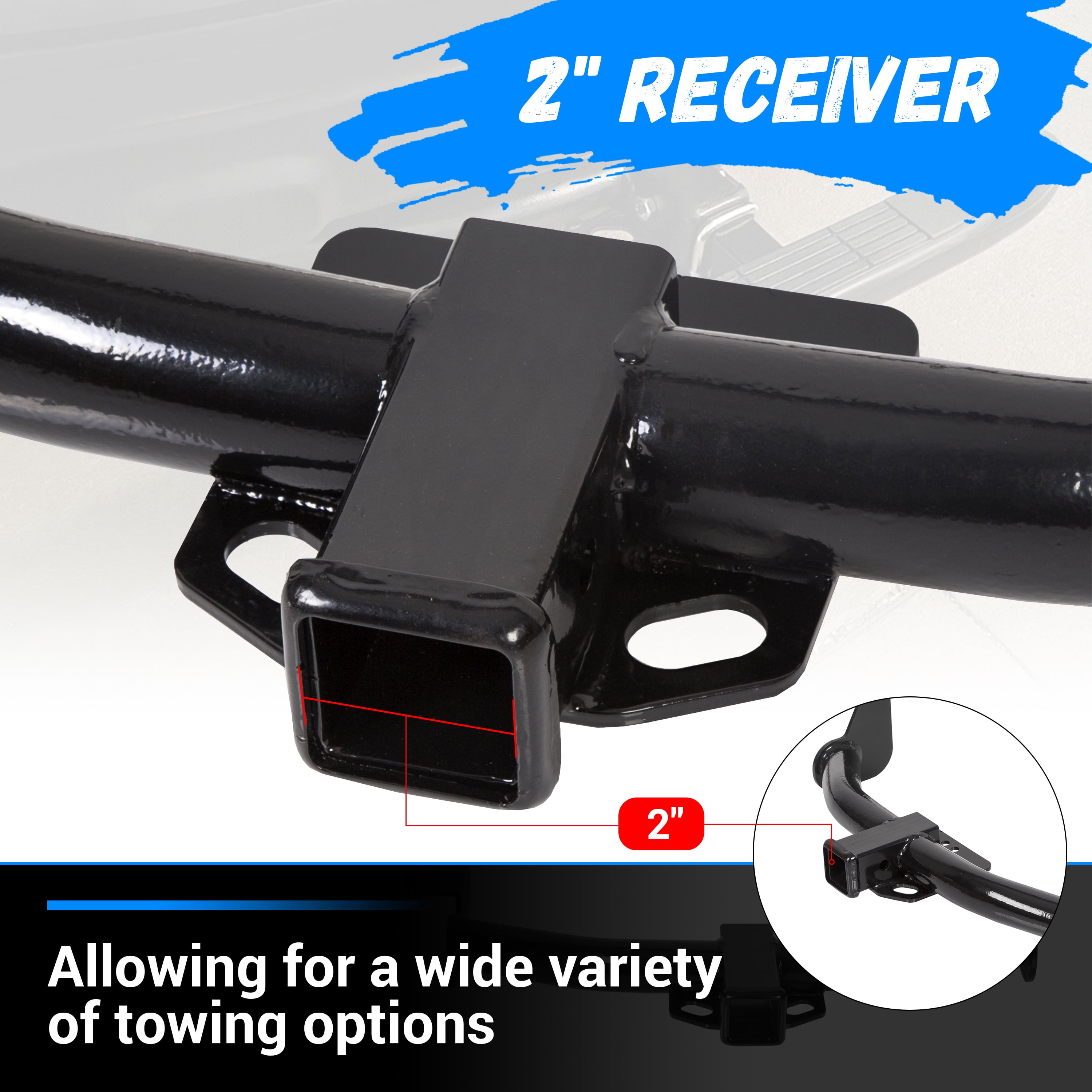 Kojem Trailer Hitch 2-Inch Receiver for 2007 2008 2009 2010 2011 Honda CRV CR-V Class 3 Tow Hitch