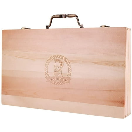Professional Barber Case Wood Barber Carrying Case Hair Styling Travel