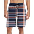 thumbnail image 2 of Sentmoon Basketball Shorts Quick Dry Elastic Waist Running Shorts Straight Drawstring Plaid Print 2025 Summer Workout Shorts Side Pockets Athleisure for Running Workout Purple XL, 2 of 6