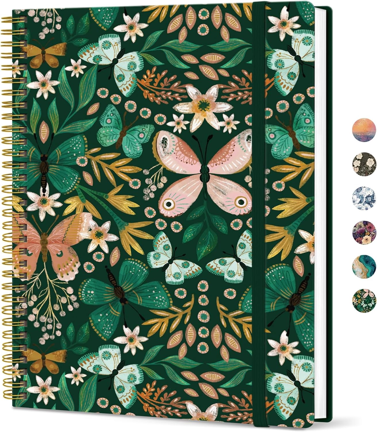 Spiral Lined Notebook, Notebooks for Work, Large  Journal for Women & Men, College Ruled Journaling Notebook for Writing, Plastic Cover Spiral Journal