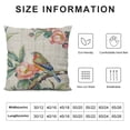 thumbnail image 5 of Linen Pillow Case Peony Bird Pattern Double Sided Decorative Cushion Cover for Sofa Bed Chair Car, 5 of 5