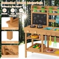 thumbnail image 4 of Gymax Kids Mud Kitchen w/Faucet Removable Sinks Chalkboard Stovetops Rotation Knobs, 4 of 10