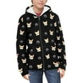 thumbnail image 4 of Xoenoiee Boston Terrier Print Casual Hooded Jacket for Teen Girls Boys Zip Up Hoodie Long Sleeve Sweatshirt with Pocket Kids Youth Fall Outerwear Outfits for 14-16 Years Kids, 4 of 7
