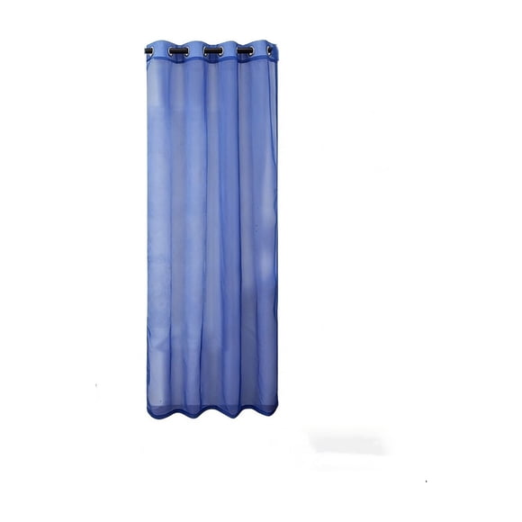 SIYTUAU Rideau en Mousseline Translucide Uni Imperméable pour Balcon, Extérieur, Patio, Déco Maison 132X214 cm Bleu Nylon Spandex