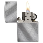 Zippo Diagonal Weave Brushed Chrome Pocket Lighter