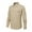 Khaki, variant on ZVNAΖH Mens Long Sleeve Button Down Heavy Duty Work Shirts, Solid Color, Quick Dry, Sun Protection, Casual Go Out Cargo Shirts