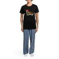thumbnail image 4 of CafePress - Basset Tangled In Christmas Lights Pajamas - Women's Short Sleeve Print T-Shirt and Pants Dark Cotton Pajama Set, 4 of 7
