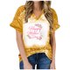thumbnail image 1 of Top de manga corta con estampado de degradado Sexy de verano para mujer con cuello en V y estampado de día regular para mujer OAVQHLG3B Store lin121212, 1 of 4