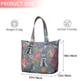 thumbnail image 4 of Schnauzer and Pioneer Flower Travel Tote Bags for Women Carry On,Large Weekender Bags for Women Travel,Multi Functional Duffle Bag for Work,Shopping,Sports, 4 of 5