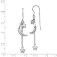 thumbnail image 2 of FB Jewels Sterling Silver Rhodium Plated D/C Puff Stars and Moons Earrings, 2 of 2