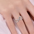 thumbnail image 5 of Tilo Jewelry 925 Sterling Silver Infinity Triple Heart Dainty Band Ring with Cubic Zirconia CZ Stones | Size 7 | Women & Unisex, 5 of 7