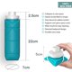 thumbnail image 2 of Botellas de agua plegables Silicona sin BPA Botella de agua de viaje reutilizable a prueba de fugas Botella impermeable liviana para deporte Hacer ejercicio Camping Mochilero Senderismo - Azul Ormromra LRWJ855-1, 2 of 9