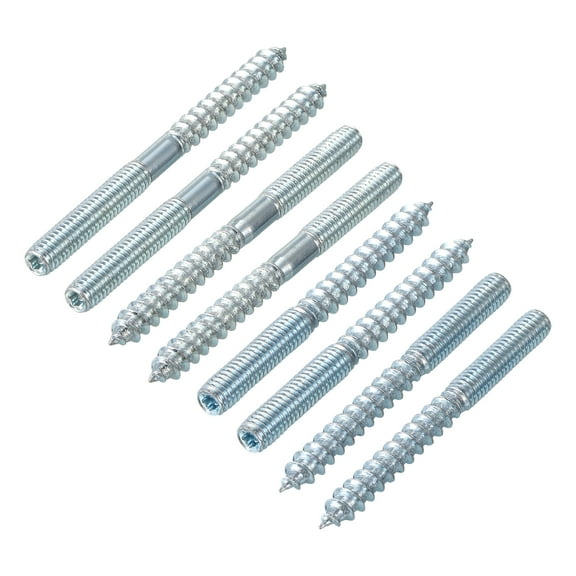 M6 Hanger Bolts Length 60mm/70mm Double Headed Bolts Self-Tapping Screw 6mm Wood Joint Furniture Legs 8Pcack Each