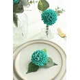 thumbnail image 4 of Artificial Dahlia Flowers 25pcs Real Looking Teal Green Foam Fake Roses with Stems for DIY Wedding Bouquets Bridal Shower Centerpieces Floral Arrangements Party Tables Home Decoration, 4 of 10