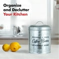 thumbnail image 4 of Amici Home Galvanized Metal Canister, Coffee Bean Food Storage Container with Lid, 104 Oz, Gray, 4 of 7