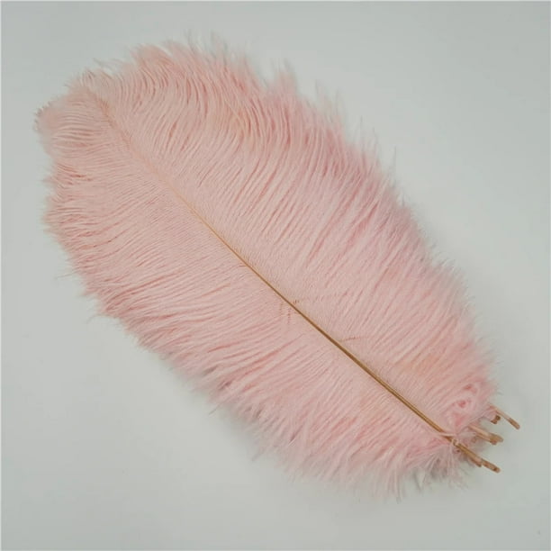 XmhyTop-A 10 plumas de 15-20 cm para bodas, decoración de centros de mesa, manualidades, color rosa claro.