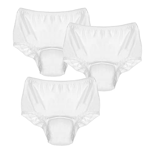Womens Adult Incontinence Panties - 20 Oz. Pad - 3 Pack - XL - White