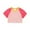 Pink, variant on AherBiu Baby Girls Clothes Crop Tops Color Blocked Toddler Kids Summer Top Tees Short Sleeve Comfy Tshirt