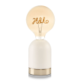 thumbnail image 1 of Bouclair White 2-Tone Bubble Table Lamp 5.75 in (15 cm), 1 of 5