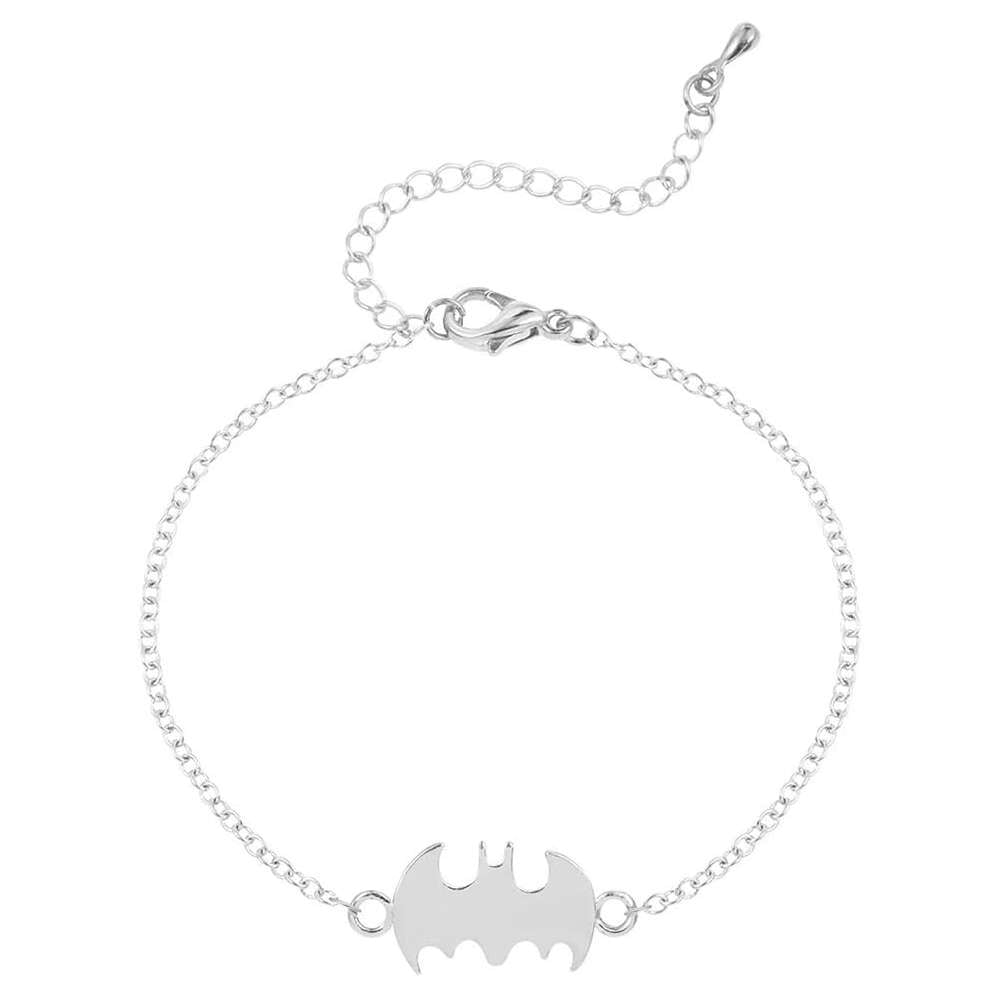 Eiffy Tiny Vampire Bat Bracelet Pendant Charm Simple Superman Batman Bracelets Super Hero Halloween Bracelet Silhouette Jewelry