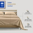 thumbnail image 3 of THREAD SPREAD 100% Cotton Sheets For Queen Size Bed - 400 Thread Sateen Weave 4 PC Queen Taupe Cotton Sheets, Deep Pocket Queen Sheet Set, Extra Soft, Sateen Cooling Sheets Queen Size for Hot Sleeper, 3 of 9