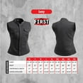 thumbnail image 3 of First Mfg Co - Lexy - Women's Motorcycle Biker Riding Black Twill Vest - 2X Large, 3 of 5