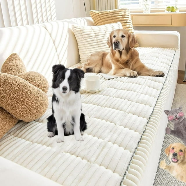 Paw Lounge Couch Cover, Ultra-Soft Quilted Sofa Protector, Non-Slip Washable Couch Covers for Pets, Ultra-Soft Fluffy Plush Sofa Protector for Home, Suitable for Dogs and Cats