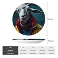 thumbnail image 2 of Picia Surrealist Goat Pattern Bone China Decorative Plate – Wall Decor with Stand and Adhesive, Elegant Ornament for Living Room, Office, or Entryway-10in, 2 of 6