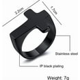 thumbnail image 2 of Stainless Steel Christian Sideways Cross Signet Style Ring, 2 of 8