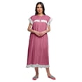 thumbnail image 2 of Moomaya Chemise de Nuit d'Allaitement à Col Rond Imprimée pour Femmes en Coton, 2 of 6