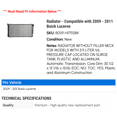 thumbnail image 2 of Radiator - Compatible with 2009 - 2011 Buick Lucerne 2010, 2 of 2