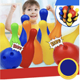 thumbnail image 3 of Classic Colorful Lightweight 6-Pin Bowling Set for Toddlers Indoor Outdoor Play, 3 of 6