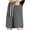 Gray, variant on Diufon Men's Plus Size Shorts Solid Color Work Shorts with Pockets Elastic Waist Drawstring Shorts