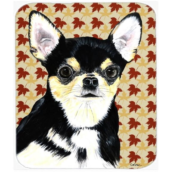Chihuahua Fall Leaves Portrait Mouse Pad, Hot Pad Or Trivet