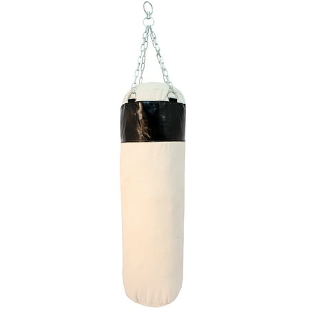 black canvas punching bag with chains brand new