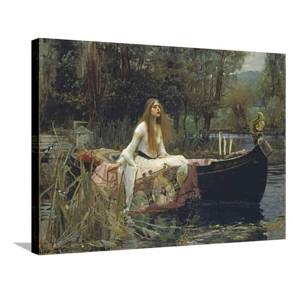 Art.com The Lady of Shalott Stretched Canvas Print Wall Art by John William Waterhouse, 32" x 24"