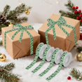 thumbnail image 7 of 5 Rolls Christmas Ribbon 1.5 inch Wide Decorative Ribbon for Gift Wrapping and Holiday Decorations Watercolor Green Wavy Lines, 7 of 7