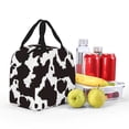 thumbnail image 6 of Lsque Cow Skin 2 Pattern Lunch Bag Women/Men Insulated Lunch Box,Small Leakproof Cooler Food Lunch Containers Reusable High Capacity Lunch Tote Bags, 6 of 6