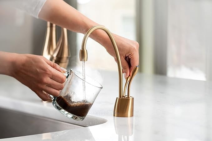 InSinkErator Indulge F-HC1100 Contemporary Instant Hot and Cold Faucet in Brushed Bronze - 44252AK