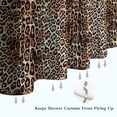 thumbnail image 6 of Brown and Black Leopard Print Shower Curtain 72"x84" ,Bathroom Decorative Shower Curtains Set with 12 Hooks,Modern Waterproof Washable Shower Curtain, 6 of 6