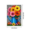 thumbnail image 4 of JOOCAR Linen Garden Flag with Gerbera Daisies in Blue Watering Can for Spring Summer Home Outdoor Garden Yard Door Decor 12x18 inch, 4 of 5