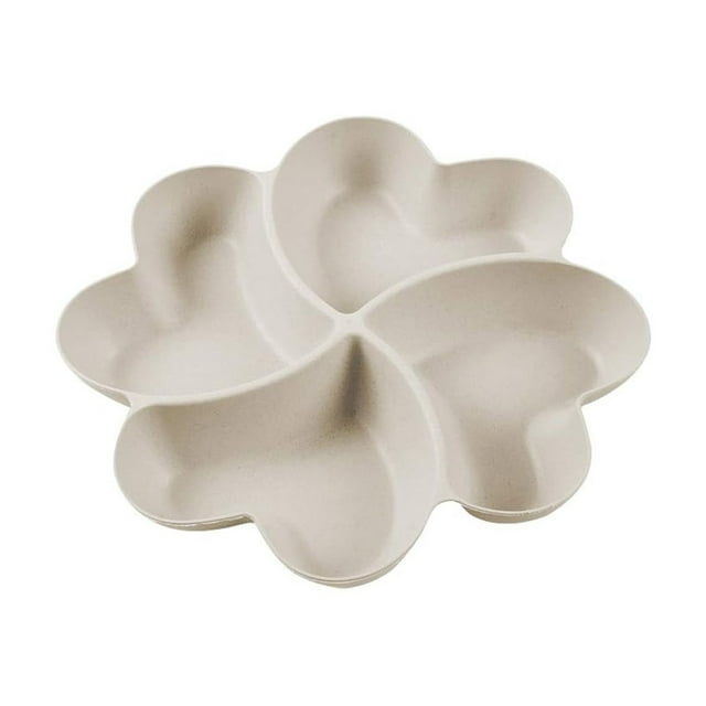 Assiette à Fruits avec Séparateurs pour Fêtes à la Maison – Assiettes à Collation Réutilisables avec Compartiments pour Bonbons, Fruits, Collations et Fruits Séchés