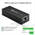 thumbnail image 4 of USB4 Solo Puerto 10G Tarjeta de Red Compatible con 3/4 RJ45 10GBASE-T Adaptador Ethernet para, 4 of 5