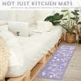 thumbnail image 4 of Lavender Purple Kitchen Rug Set of 2- Purple Butterfly Plant Floral Rug Floor Mats Area Rug Carpet Kitchen Decor Accessories Things- Leaves Flower Rugs for Home Kitchen Large- 17x30 and 17x47 Inch, 4 of 6