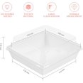 50 Pack Charcuterie Boxes with Clear Lids Versatile White Bakery