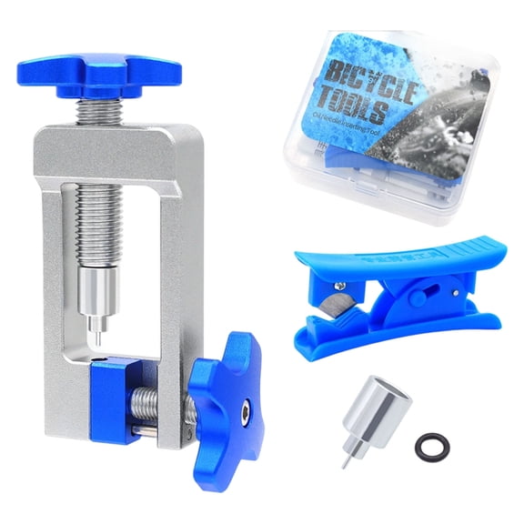 Professional Bike Hydraulic Hose Tool With Brake Bleed Needle Installer Aluminum Alloys For Mountain Bike Maintenance