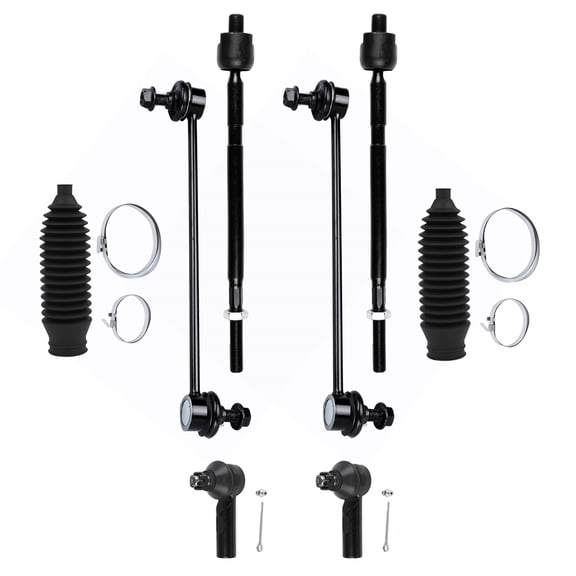 ECCPP - 8PCS Front Sway Bar Link Inner Outer Tie Rod End Steering Boot Compatible Fit 2007-2013 For Suzuki SX4 Suspension Kit