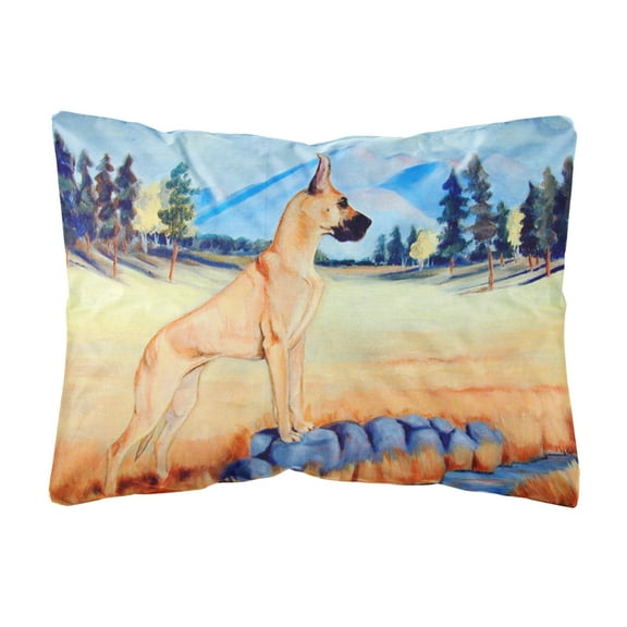 Carolines Treasures 7504PW1216 Great Dane Canvas Fabric Decorative Pillow, 12H x16W, multicolor